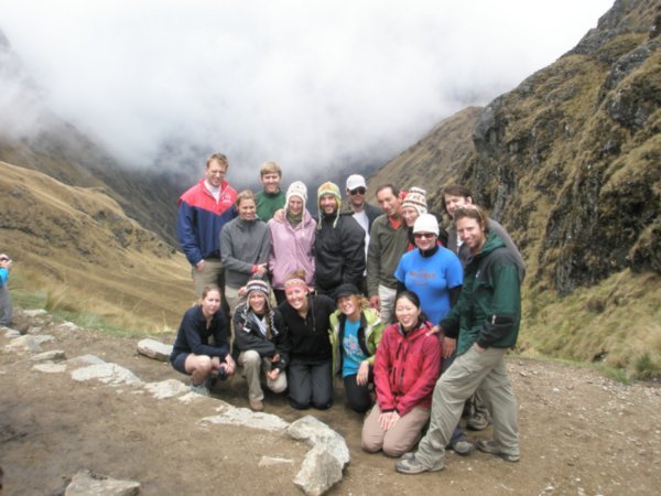 group shot at the top of the pass