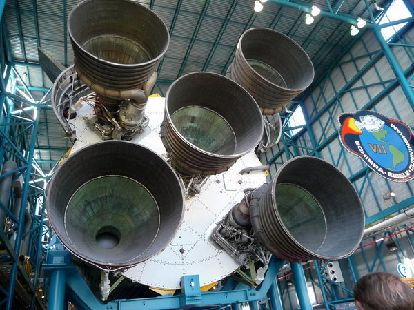 Rocket engines on the Shuttle's fuel tanks.