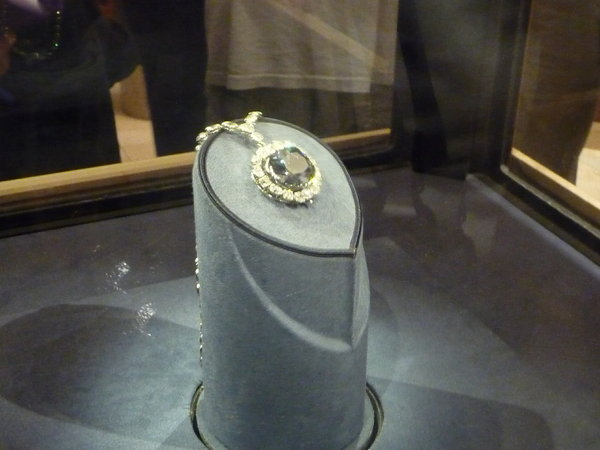 The Hope diamond is displayed in 