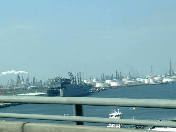 The big ship was transporting autos, 