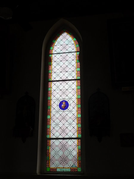 One of the windows in St. Mary's Parish.