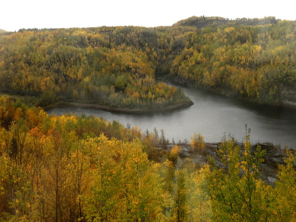A holding lake at the mine.