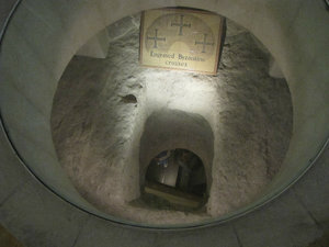 The hole they lower Jesus to his cell through