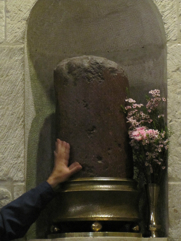 A piece of the pillar at which the Lord was scourged