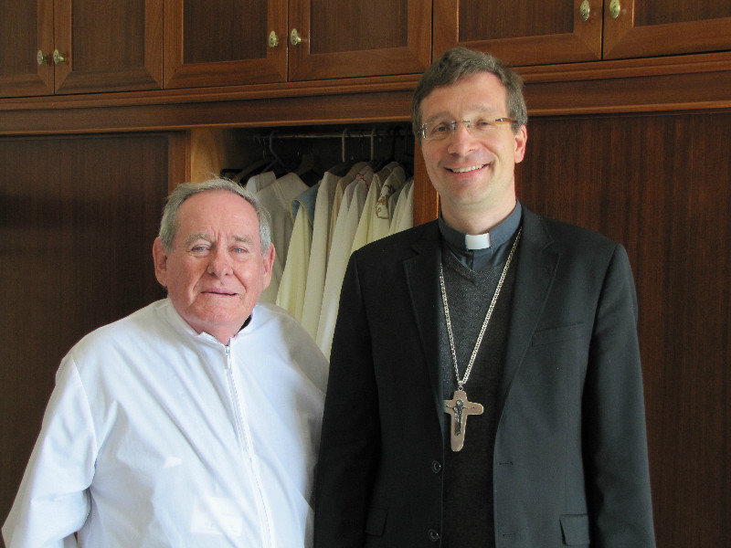 Msgr Foynes w a visiting bishop from Germany