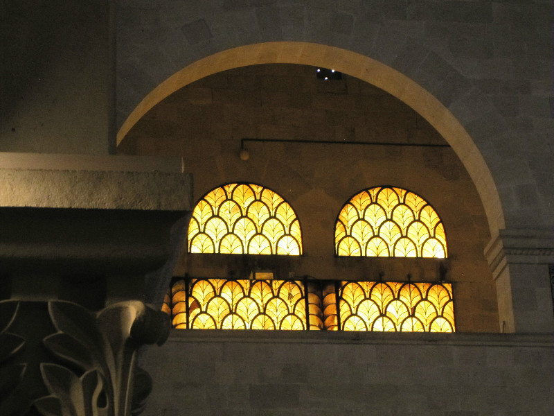 Alabaster window in the Church of the Transfiguration