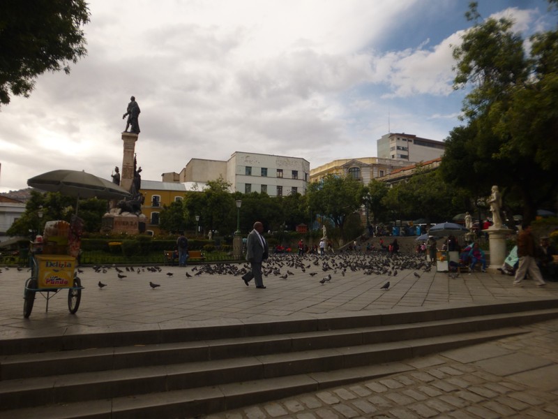 Plaza Murillo, pigeon social centre.