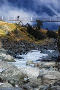 A bridge to Rob Roy Glacier