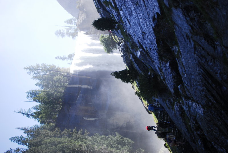 Up to the mist trail, Vernal Falls