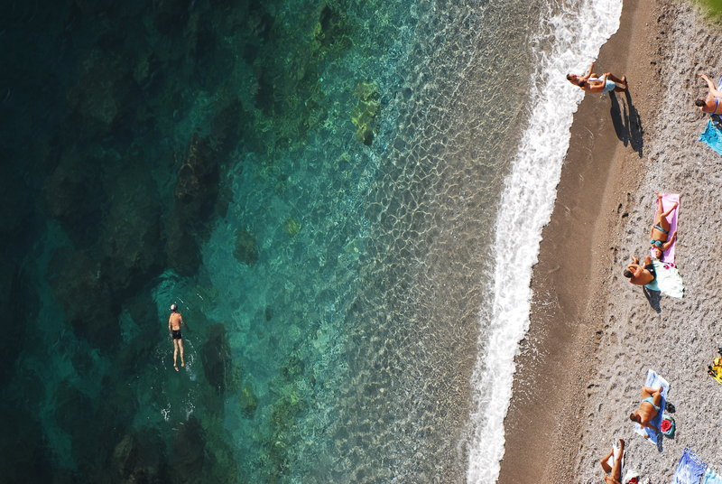 Amalfi beach scene