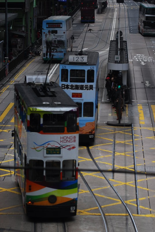 Ubiquitous double decker trams