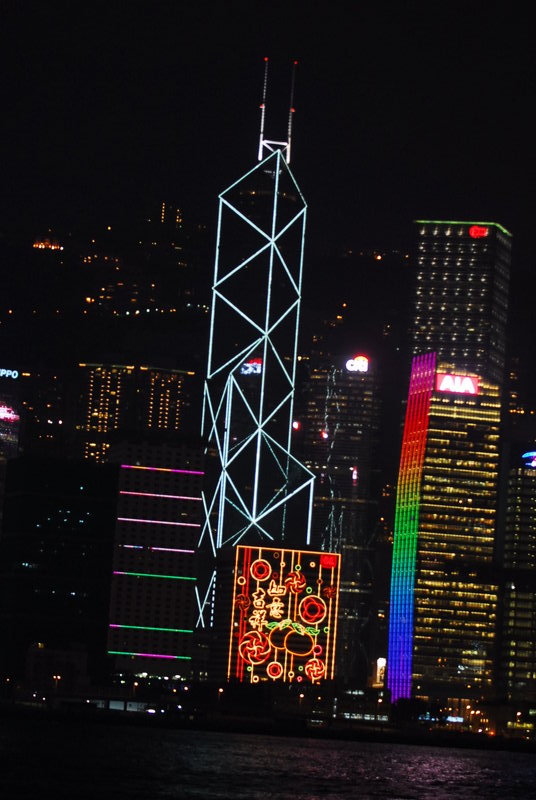 HK skyline by night.