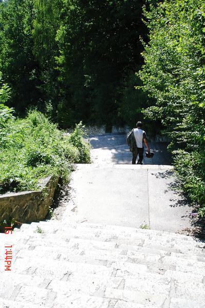 The infamous steps down to the quarry