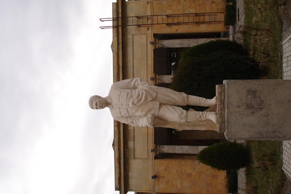 Statue of Stalin outside the museum.