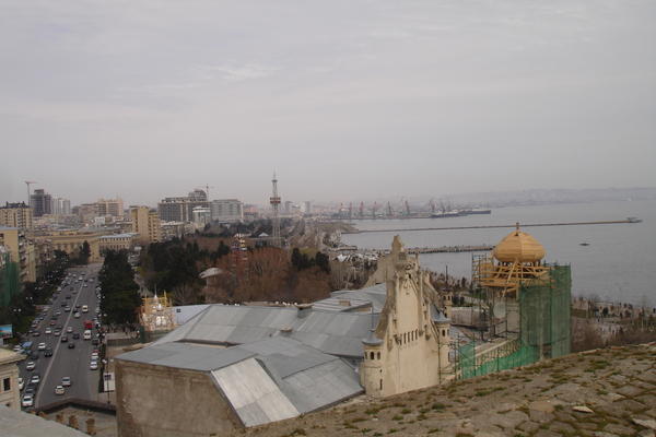 Looking east over the Caspian.