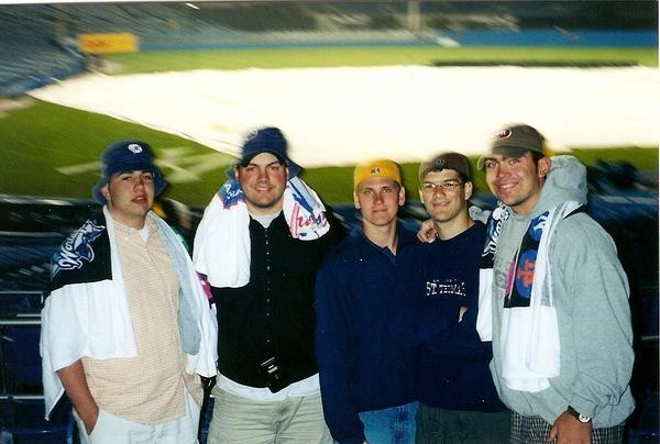 5 guys in Yankee Stadium