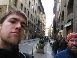 Brett and JerDog kicking it in Florence