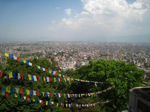 View from atop Swayambhunath