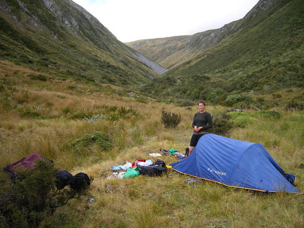Camp in the upper Glenroy
