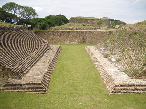 The ball court at Monte Alban