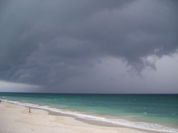 Our beach with a storm rolling in