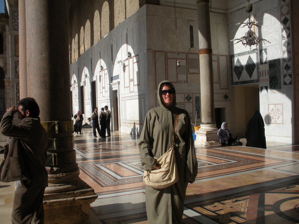 In full regalıa at the Umayyad Mosque