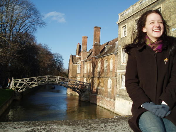 In front of the Mathematics Bridge in Cambridge. I need all the help I can get. 