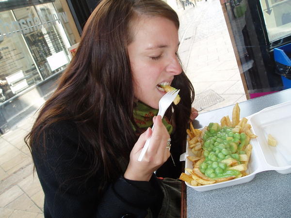 Meags loving her chips. 
