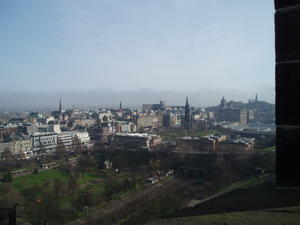 Edinburgh skyline from the Castle