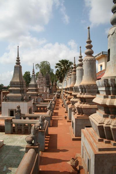 Stupas at the monastry