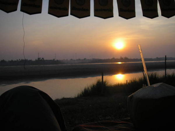 Xmas sunset on the Mekong, Vientiane