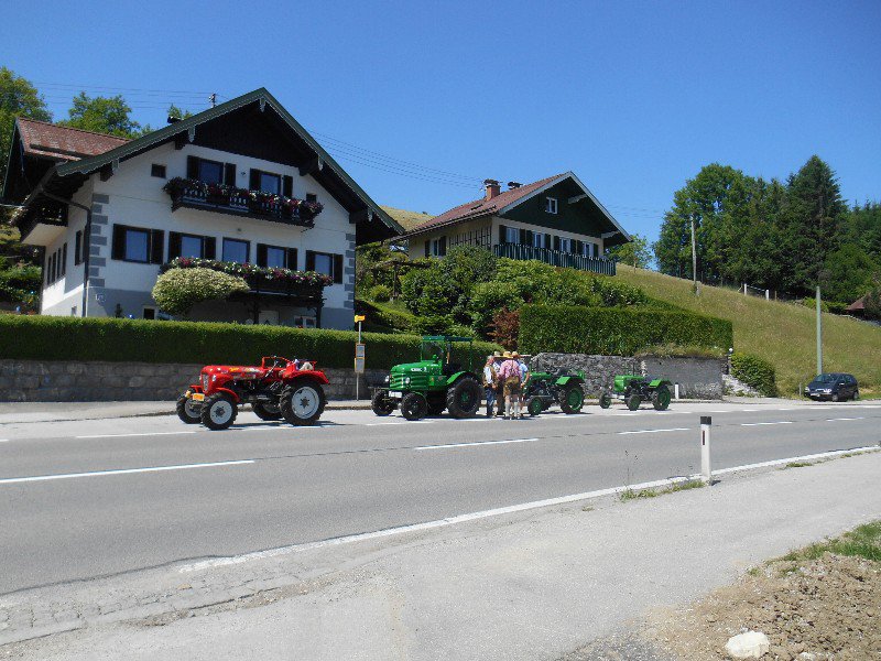 Farmers gathering in town