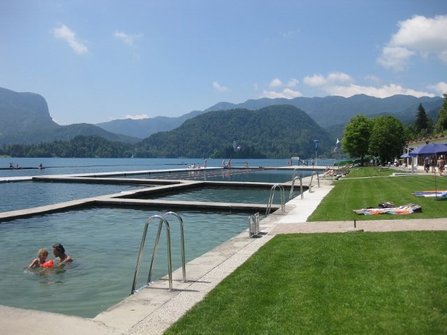 Swimming lido on Lake Bled