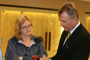 Astrid with Sam Neill
