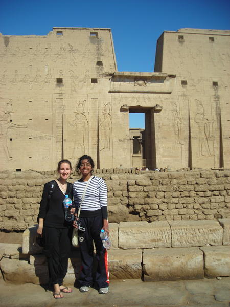 Sash and I outside Edfu temple