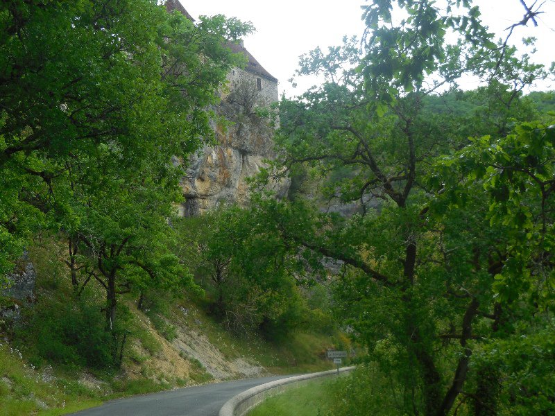 House on cliff towards Rocamadour