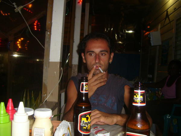 Francesco enjoying a beer or two