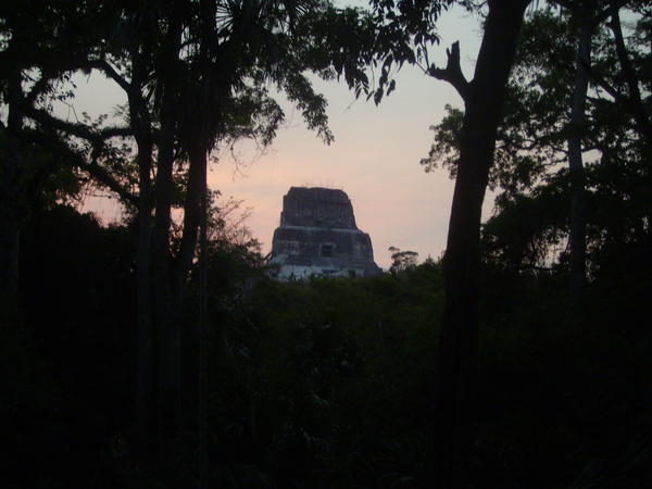 Temple after the sunset