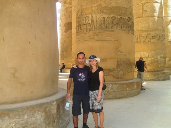Em and Frankie in Karnak Temple