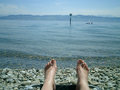 Sunbathing on Lake Constance