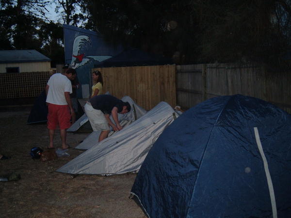 Camping at the Hostel...