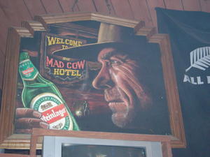 Clint loves the Mad-Cow and a cold beer