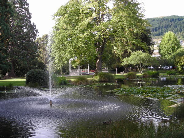 Gardens Pond with Fountain
