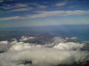 In Flight from Christchurch to Nelson in a Propeller Plane