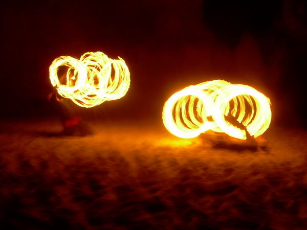 Lagos, Portugal Fire Twirling beach performance