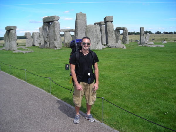 True Backpacking at Stonehenge, Salisbury, England