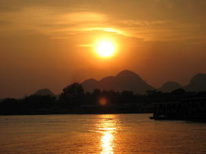 Sunset over the River Kwai
