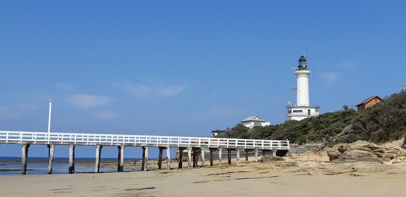 The lighthouse and pier at Point Lonsdale