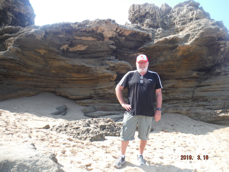 Me at the Volcanic rocks at the point