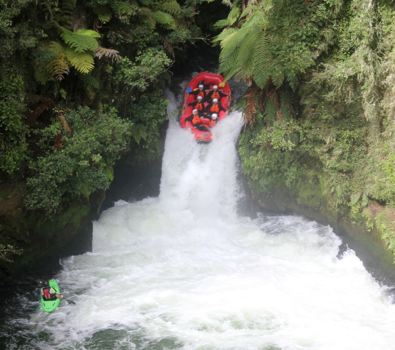 Waterfall rafting